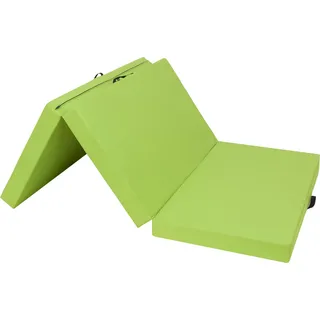 Faltmatratze "ALEX" - 200×120×10 cm - Klappmatratze für 2 Personen, Klappmatratze, Matratze, faltbares Gästebett, waschbar | PillowPrim - Grün