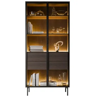 lookway Vitrine Linea Loft 82 x 39 x 195 cm Schwarz