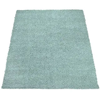 Paco Home Hochflorteppich 60/100 cm Trip 450 , Türkis , Textil , Rechteckig , 60x100 cm , strapazierfähig, für Fußbodenheizung geeignet , Teppiche und Böden, Teppiche, Hochflorteppiche & Shaggys