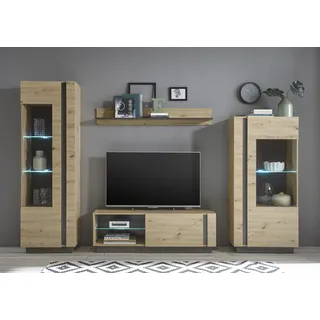 Home Affaire Wohnwand »CLAiR Kombi 21« Set, 4 Stk. tlg., braun