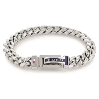 Tommy Hilfiger Gliederarmband Herren Edelstahl Silber Blau 2790433 Größe One Size