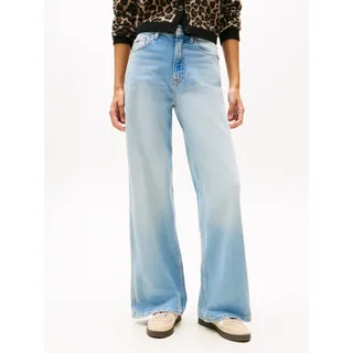 Tommy Hilfiger Weite »Claire High Rise« mit Logo-Badge Gr. 27 Länge 32, Denim light), , 59952747-27 Länge 32