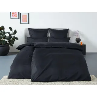 OTTO home Mila unifarben Schwarz 200 x 200 cm + 2 x 80 x 80 cm