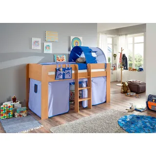 RELITA Hochbett Andi 107 cm Buche blau