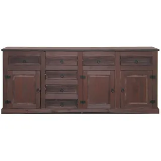 VCM Sideboard 200 x 84 x 44 cm kolonial gebeitzt / Braun