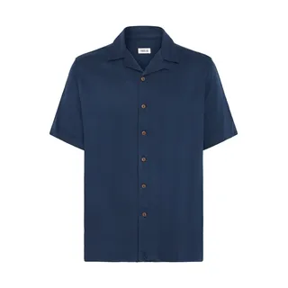 Kurzarmhemd SOLID "Kurzarmhemd SDPablo", Herren, Gr. XXL, N-Gr, blau (insignia blau), Obermaterial: 100% Viskose LENZING ECOVERO CV LenzEcov., Hemden Kurzarmhemd