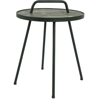 HAKU Möbel Beistelltisch braun, Vintage, Massivholz, Metall - Maße: H 65 cm x Ø 50 cm, Style: Industrial