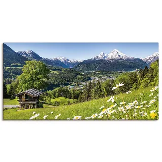 Artland Wandbild »Landschaft in den Bayerischen Alpen«, Berge, (1 St.), als Alubild, Outdoorbild, Leinwandbild, Poster, Wandaufkleber, grün