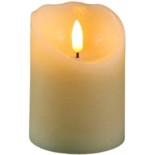 Ambiente Haus LED-Kerze Ø 7,5 cm Höhe 10 cm weiß