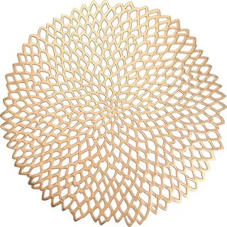 Verk 27104_Z Runder dekorativer Tischuntersetzer, gold - Gold