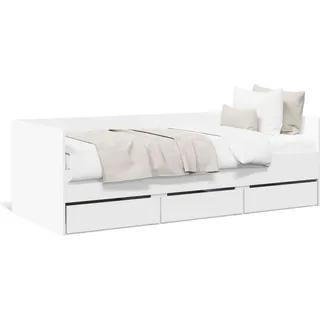 vidaXL Tagesbett mit Schubladen 90 x 200 cm weiß