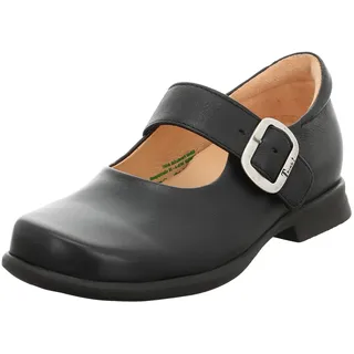 THINK! Damen Pensa chromfrei gegerbte nachhaltige Halbschuhe, SCHWARZ 0000