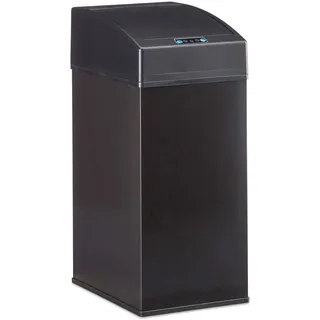 Relaxdays Sensor Mülleimer 7 l Schwarz