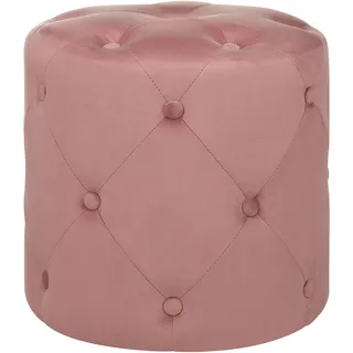 Beliani Pouf COROLLA Samtstoff Rosa