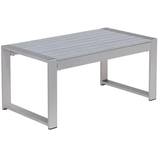 Beliani Salerno Hellgrau Aluminium 90 x 50 x 42 cm