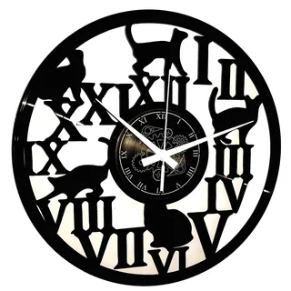 Instant Karma Clocks Katzen Wanduhr 0,00 cm 0,00 weiß