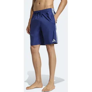 Badeshorts ADIDAS PERFORMANCE "3-STREIFEN 8-INCH", Herren, Gr. 3XL, N-Gr, dunkelblau, wonder sage, Obermaterial: 100% Polyester, Badehosen Badeshorts
