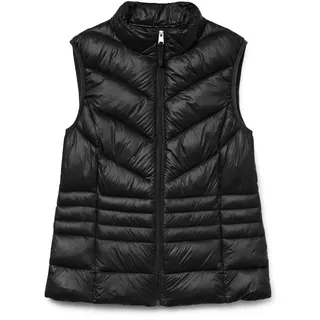 Vero Moda Damen Vmsorayasiv Aw23 Short Waistcoat Boos Weste, Black, M