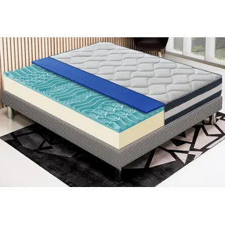 Matratze 200x200 cm, Höhe 25 cm, Visco-Matratzen, H2, Ergonomisch 9-Zonen