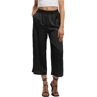 URBAN CLASSICS Ladies Satin Wide Leg Culotte schwarz S