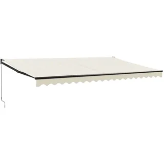vidaXL Markise Einziehbar Creme 5x3 m Stoff und Aluminium - Creme