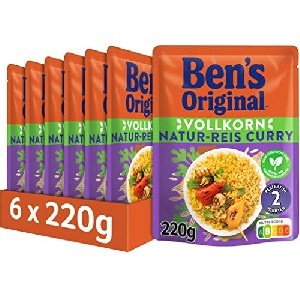 6x Ben&#8217;s Original Express-Reis Naturreis Curry 220g um 9,59 € statt 13,23 €