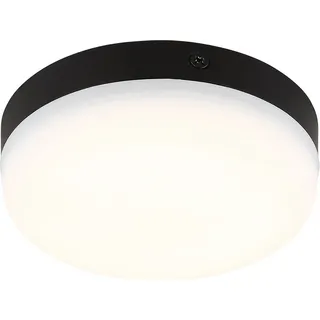 LED Deckenleuchte, schwarz matt, D 12 cm - Schwarz, Blau