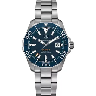 Tag Heuer Aquaracer Herrenuhr silber blau WAY211C.BA0928 - Silber