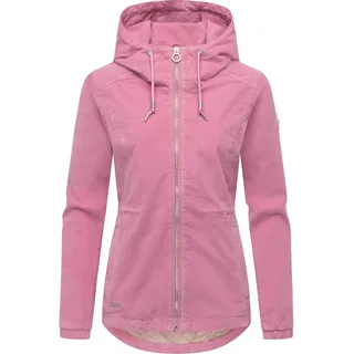 Cordjacke RAGWEAR "Cordjacke Dankka Cordy YOUMODO", Damen, Gr. M, rosa (dusty rose), Obermaterial: 98% Baumwolle CO. 2% Elasthan EL.  Obermaterial: Futter: 100% Polyester PES., Jacken Cordjacke