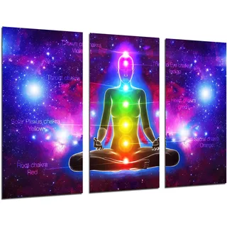 DKORARTE Modernes Yoga-Bild, 7 Farben, Namasté, Meditation, 97 x 62 cm, Ref. 27410