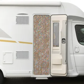 Moritz Flauschvorhang aus Chenille 56 x 185 cm kunterbunt Türvorhang als Fliegenschutz Insektenschutz für Camping Wohnwagen