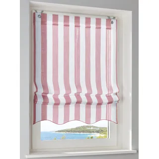 Raffrollo HEINE HOME Gr. 4, altrose, weiß, B:100cm H:140cm, Raffrollos, Raffrollo