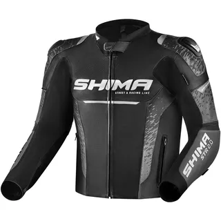 SHIMA BLAKE Motorrad Jacke Herren mit Protektoren AIRFORCE Rückenprotektor Leder Motorradjacke Sommer Schutzjacken Lederjacke Protektorenjacke Sommerjacke (Männer, Schwarz, L)