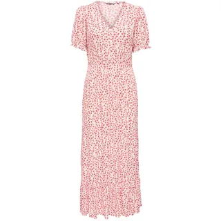 ONLY Damen Kleid | Normal geschnitten fit, Kurzarm, Maxi, Casual, Bei max. 30 grad im schongang waschen
