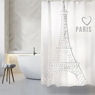 MSV Duschvorhang Paris 180 x 200 cm weiß