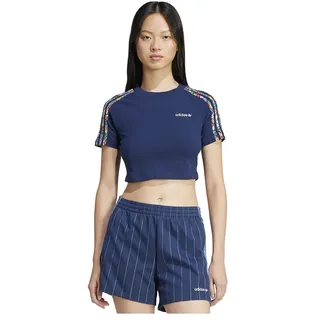 Adidas Originals X Liberty London 3 Stripes Infill Baby Kurzarm-t-shirt - Night Indigo / Multicolor - M