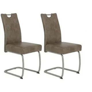 Hela Schwingstuhl Mikrofaser braun 2er Set