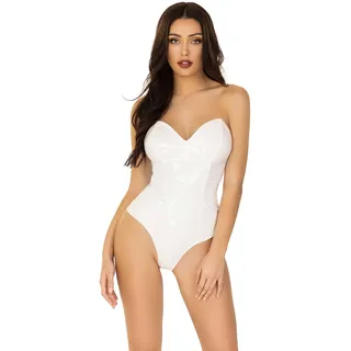 LEG AVENUE Vinyl boned bodysuit, S