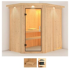 Bild Sauna »Clara«, (Set), ohne Ofen beige