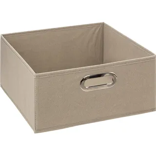 Textil Aufbewahrungsbox Kleiderbox 31 x 15 cm grau - Braun