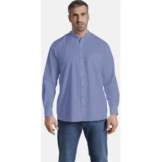 Jan Vanderstorm Langarmhemd »Stehkragenhemd KALLU«, blau