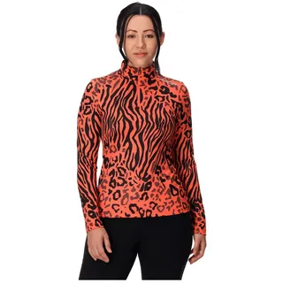 Spyder Vivid Halbreißverschluss-sweatshirt - Animal Print Coral Haze - M