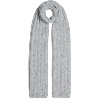 Tommy Hilfiger Strickschal »TH TIMELESS SCARF«, mit Monogramm-Emblem, grau