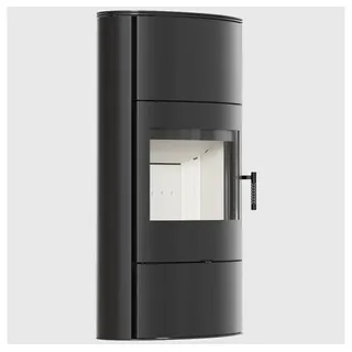 Kratki Kaminofen Stahl Schwarz/Abdeckplatte Glas