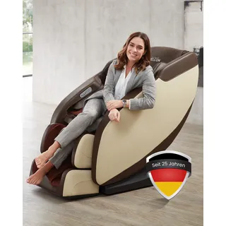 Massagesessel WELCON Prestige II Longlife Kunstleder braun / beige - Beige, Braun