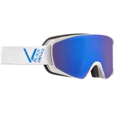 Black Crevice Skibrille – Schladming – Doppelscheibe, Anti-Fog-Beschichtung, UV400 Schutz (White/Blue, M (Kopfumfang 55-58 cm))...