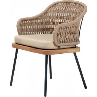 Sessel Beige Design Couch Sofa Relax Rattan Lounge Sitzer Luxus Sitz Modern - Beige