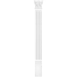 Pilasterschaft | vorgrundierte Oberfläche | Wanddekor | Barock | Stuck | schöner Wohnen | weiß | PU | 110 x 2000 mm | PL250