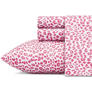 Betsey Johnson - Bettlaken für Doppelbett, seidige und leichte Bettwäsche, licht- und knitterfrei (Leopard, Twin XL)