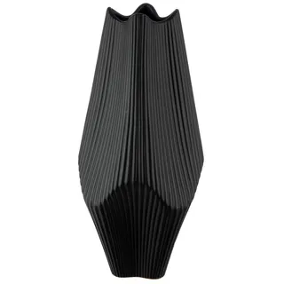 Gilde Vase Lamellen H. 30 cm«, schwarz